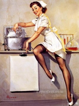 Nude Painting - Gil Elvgren pin up 34